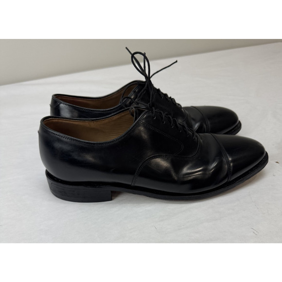Men's Dress Shoes JOHNSTON & MURPHY Melton OPTIMA 02981 Sz 9.5 D/B Black Leather - Picture 1 of 7